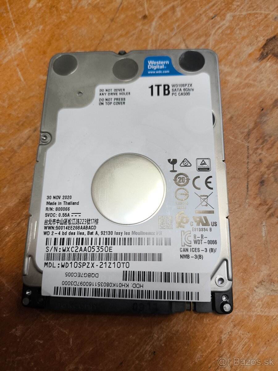 Predám pevné disky HDD 2,5" 3,5" a SSD 2,5" - 3