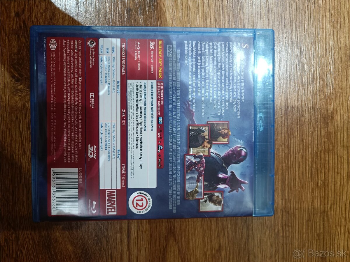 Blu-ray 3D disk s filmom Avengers - 3
