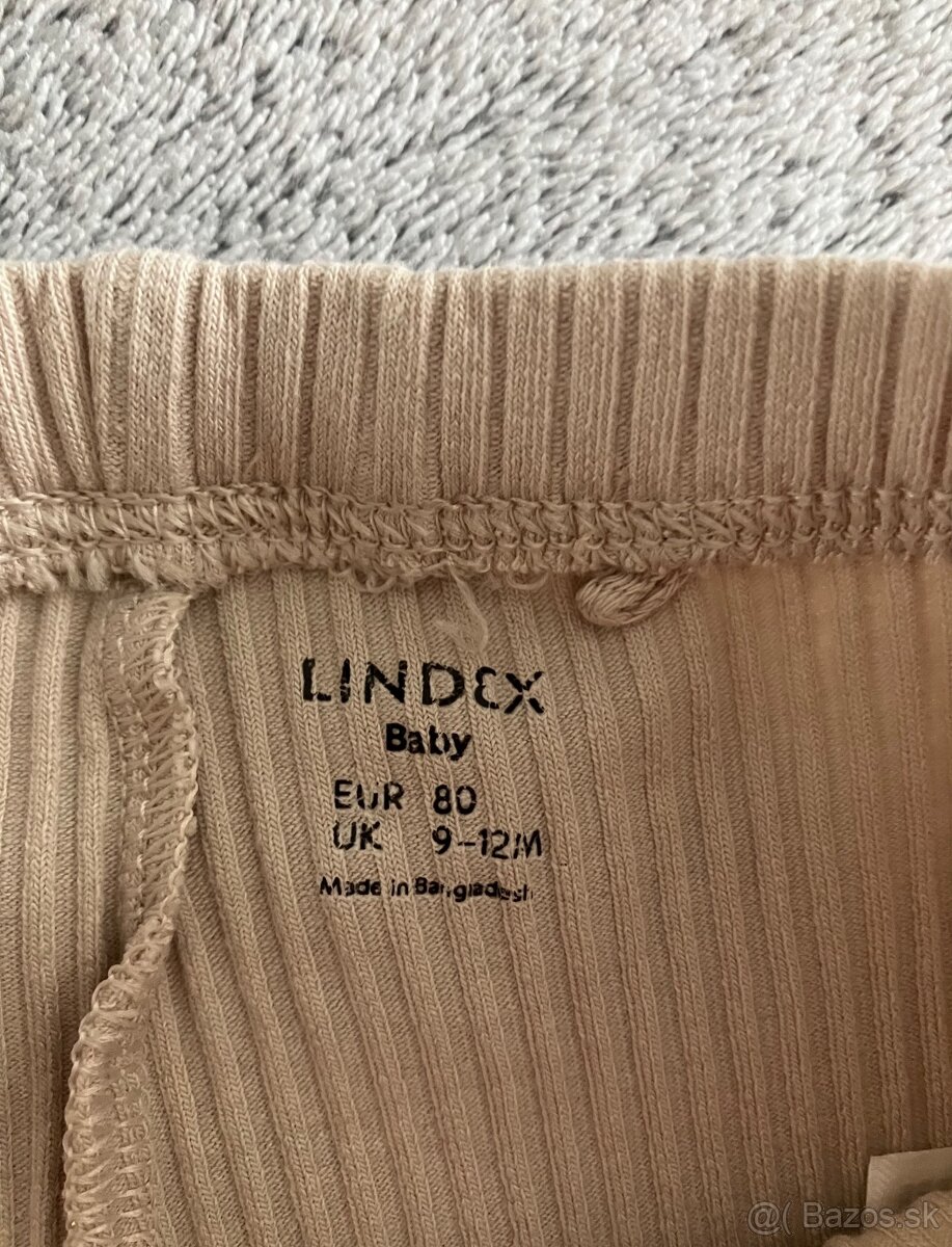 Vrúbkované béžové legíny veľ.80 - 3