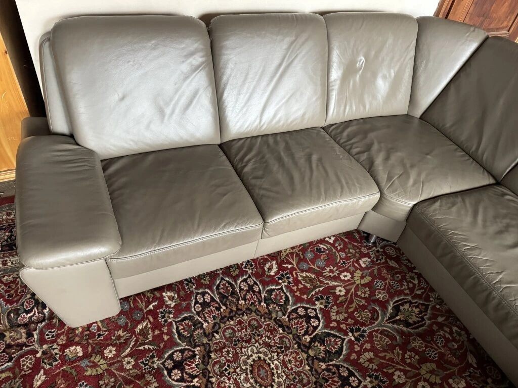 Luxusní rohová kožená sedací souprava, 2971 - 3