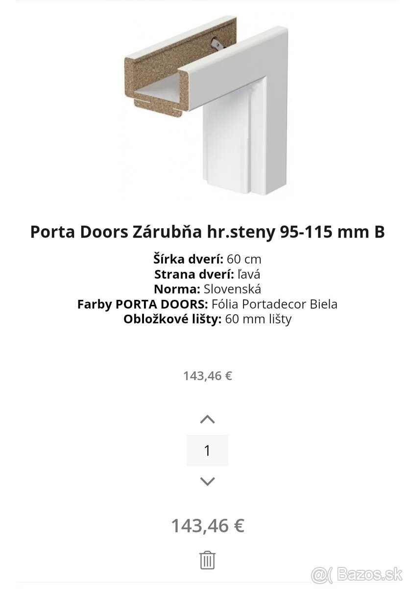 Potra Doors dvere+zárubna NOVÉ ZABALENÉ - 3