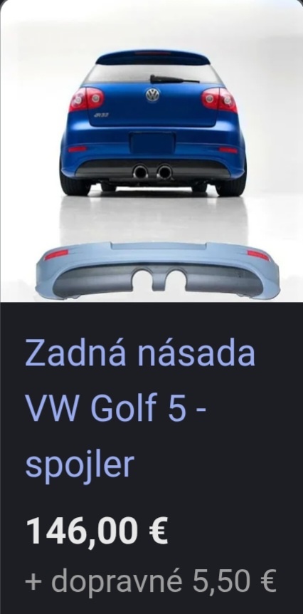 Zadný narazník R32 golf 5 - 3