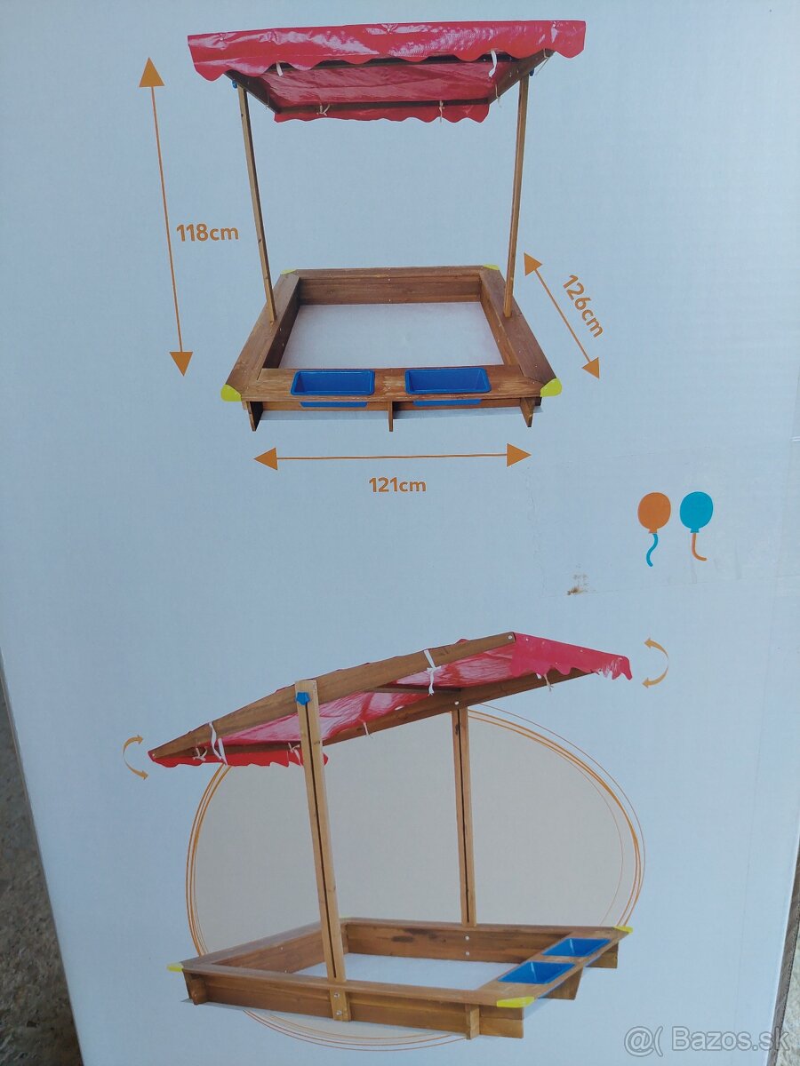 detské drevené pieskovisko - 3