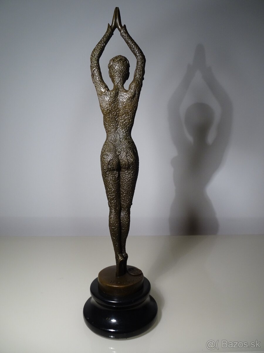 bronzová socha "Starfish Dancer" sign. D.H.Chiparus, 29cm - 3