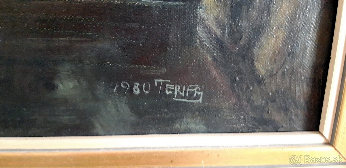 VEĽKÝ OBRAZ NA PLÁTNE 123x90 - TERIFAJ 1980 - 3