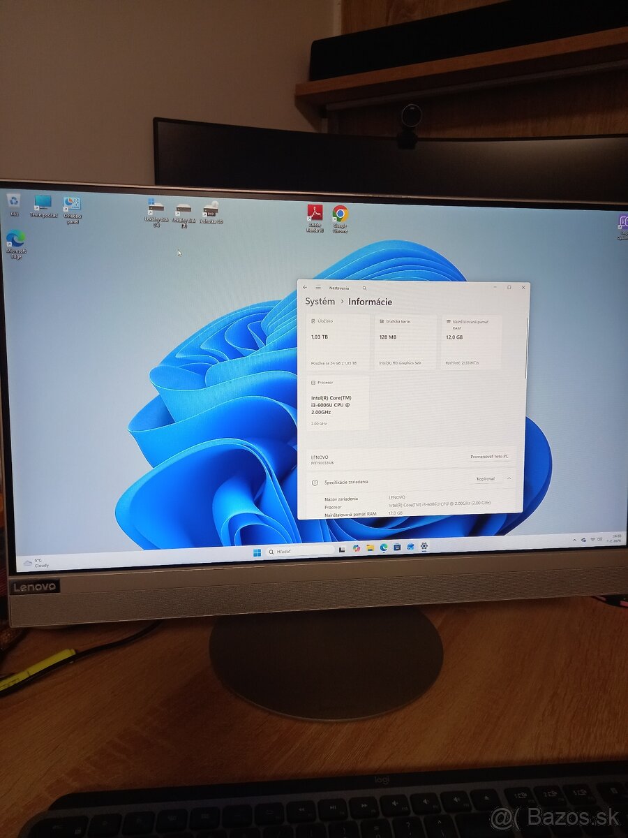 LENOVO IDEACENTRE AIO 520-22IKU plus LOGITECH KLAVESNICA MYS - 3