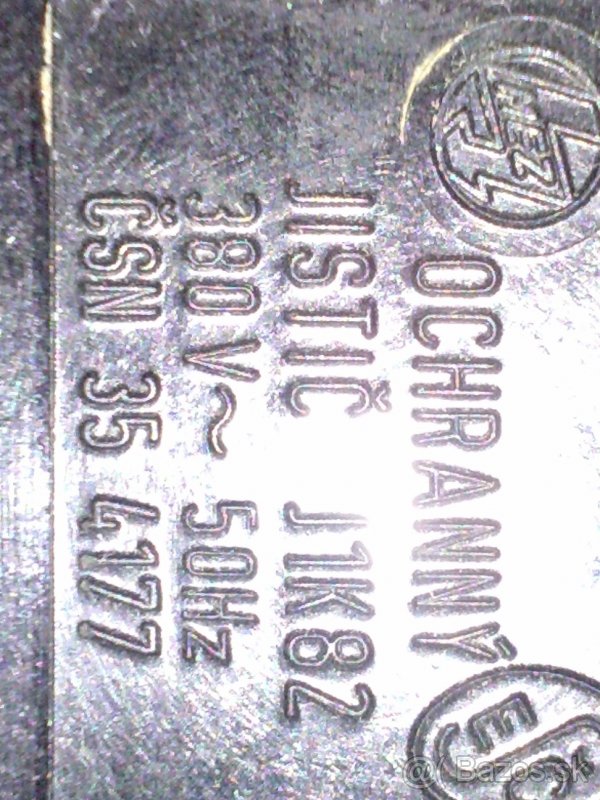 Predám ochranné ističe J1K82 - 3