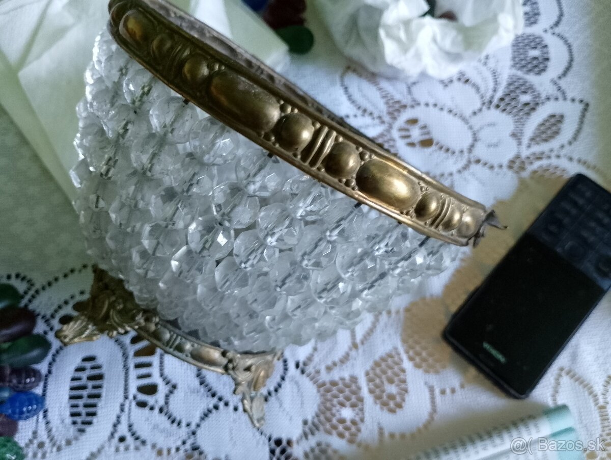 Sklenené ovocie v miske,československo - 3