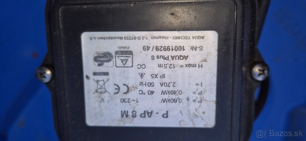 Predam toto bazénové cerpadlo Agua plus 8 - 3