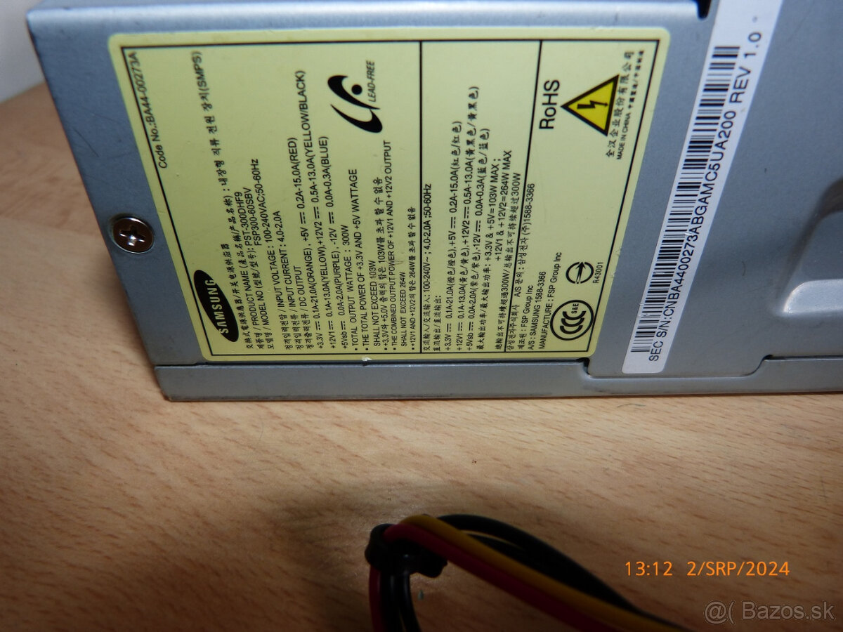 pc zdroje 24+4pin za 10e kus - 3