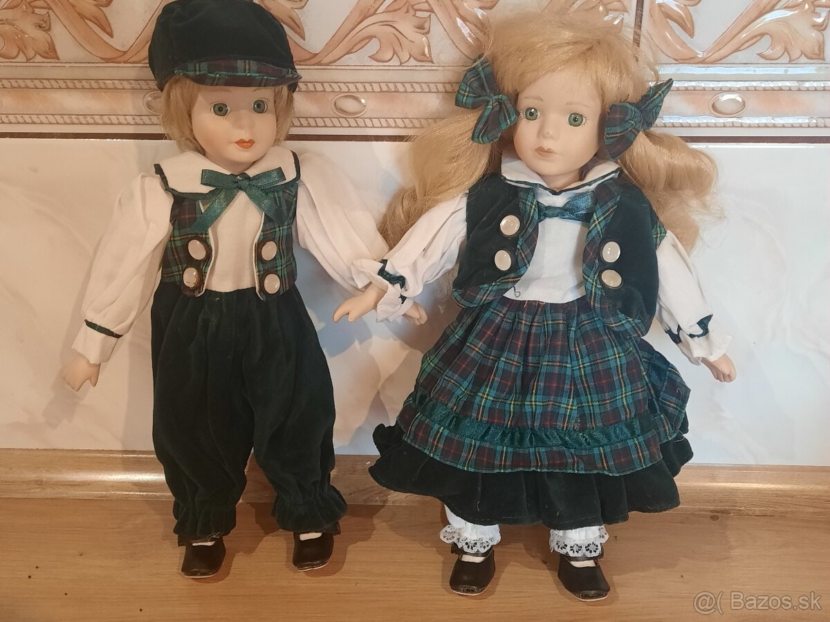 Bábiky porcelánové 30 cm do páru - 3