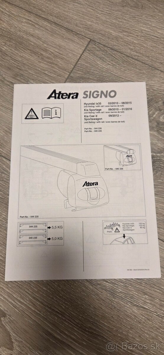Strešný nosič + nosič lyží Atera pre KIA Ceed SW - 3