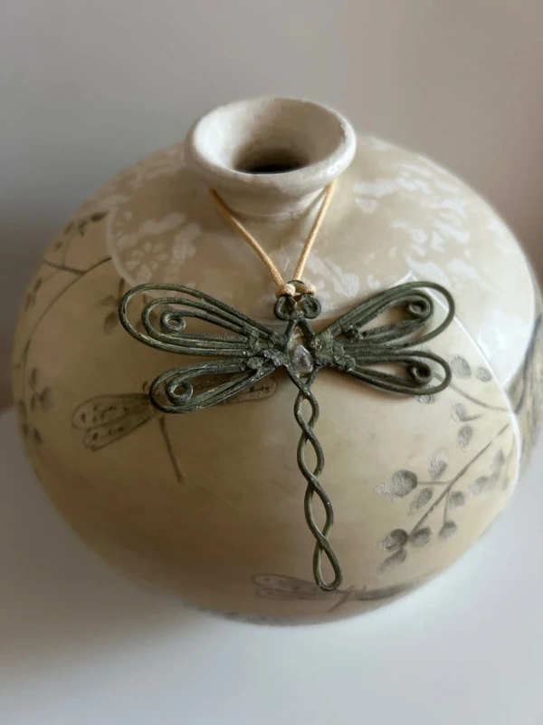 Guľatá keramická váza - 3