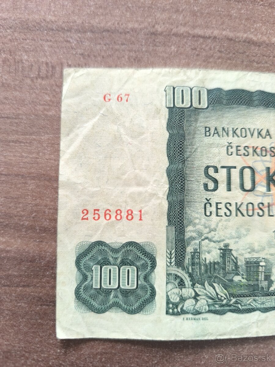 Predám 100 Korún Československých - 3