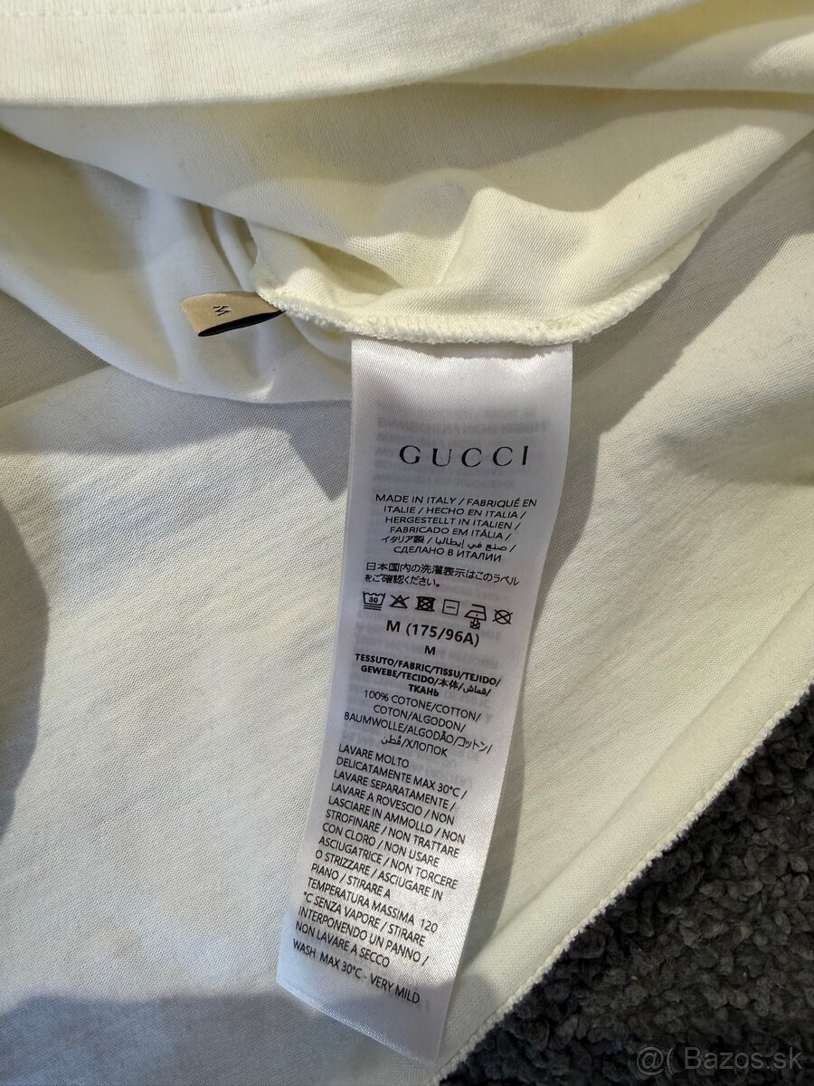Gucci biele tričko s potlačou - 3