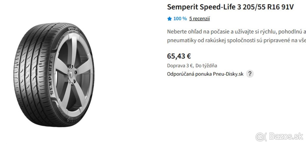 Semperit Speed-Life 3 205/55 R16 91V - 3