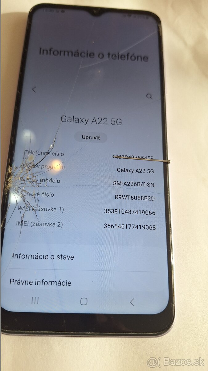 Samsung galaxy A22 G5 4/64GB android 13 na diely - 3