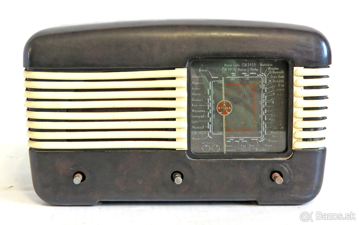 Elektrónkové bakelitové rádio Tesla Talisman 306U - 3