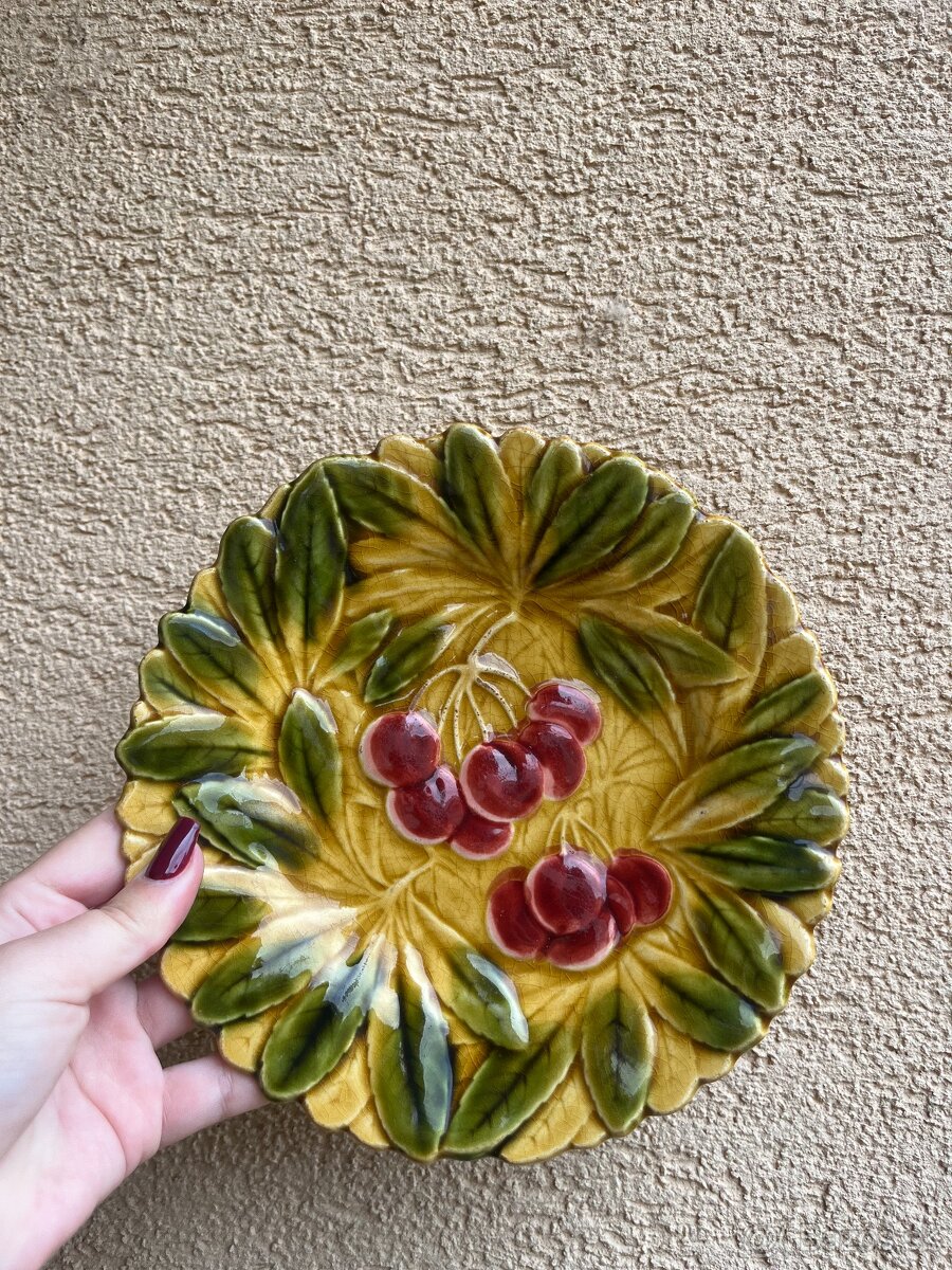 Starý kameninový závesný tanier - 3