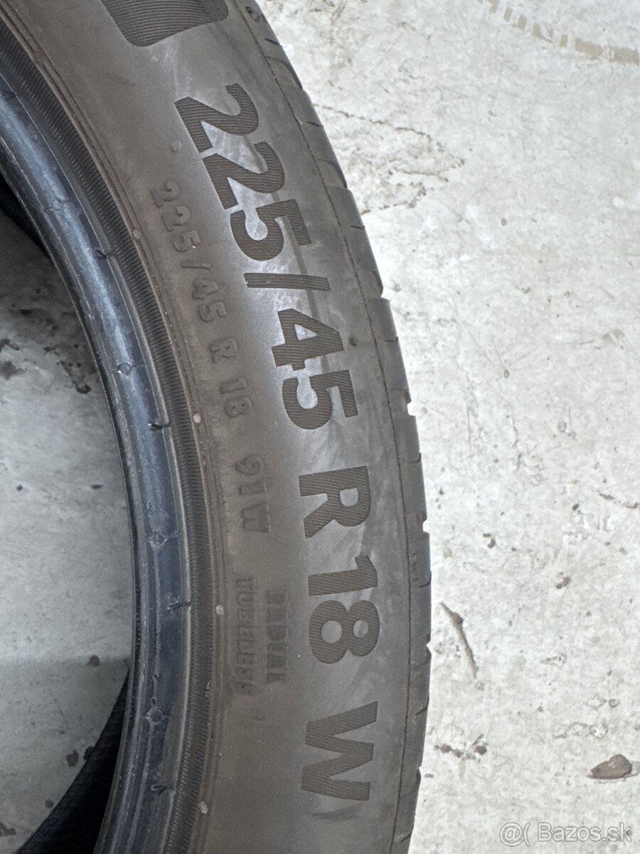 Predám letné 2ks 225/45 R18 CONTINENTAL - 3
