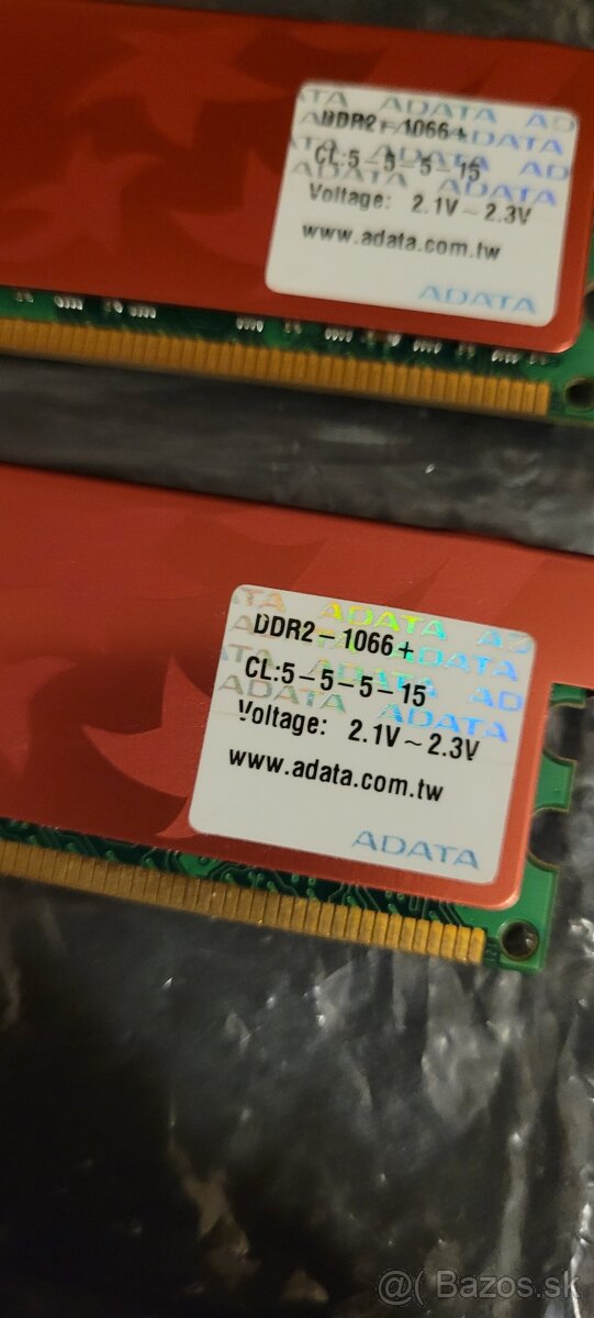 Predám pamäte 4GB DDR2 (2x2) A-DATA 1066Mhz - 3