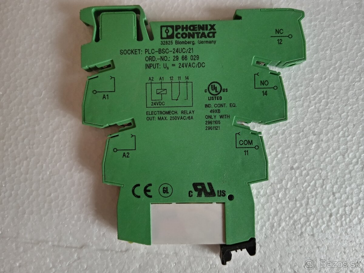 PHOENIX CONTACT RELAY BASE - PLC-BSC-24DC/21 PART# 2966016 W - 3