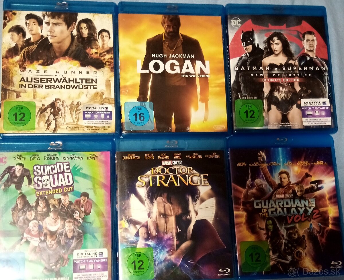 Blu-Ray filmy, moderne, v nemcine a anglictine, 4€ kus - 3