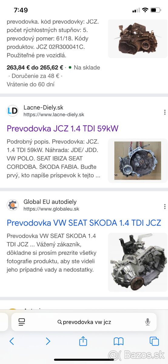 Predám 5 rýchlosť prevodovku do 1,4 Tdi vw škoda - 3
