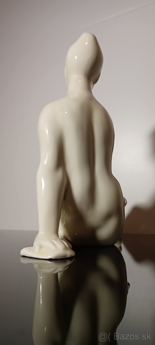 Nádherná stará zberateľská porcelánová soška Akt - 3