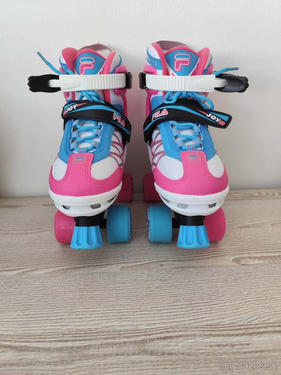 Kolieskové dvojradové korčule 35-38 + chraniče - 3