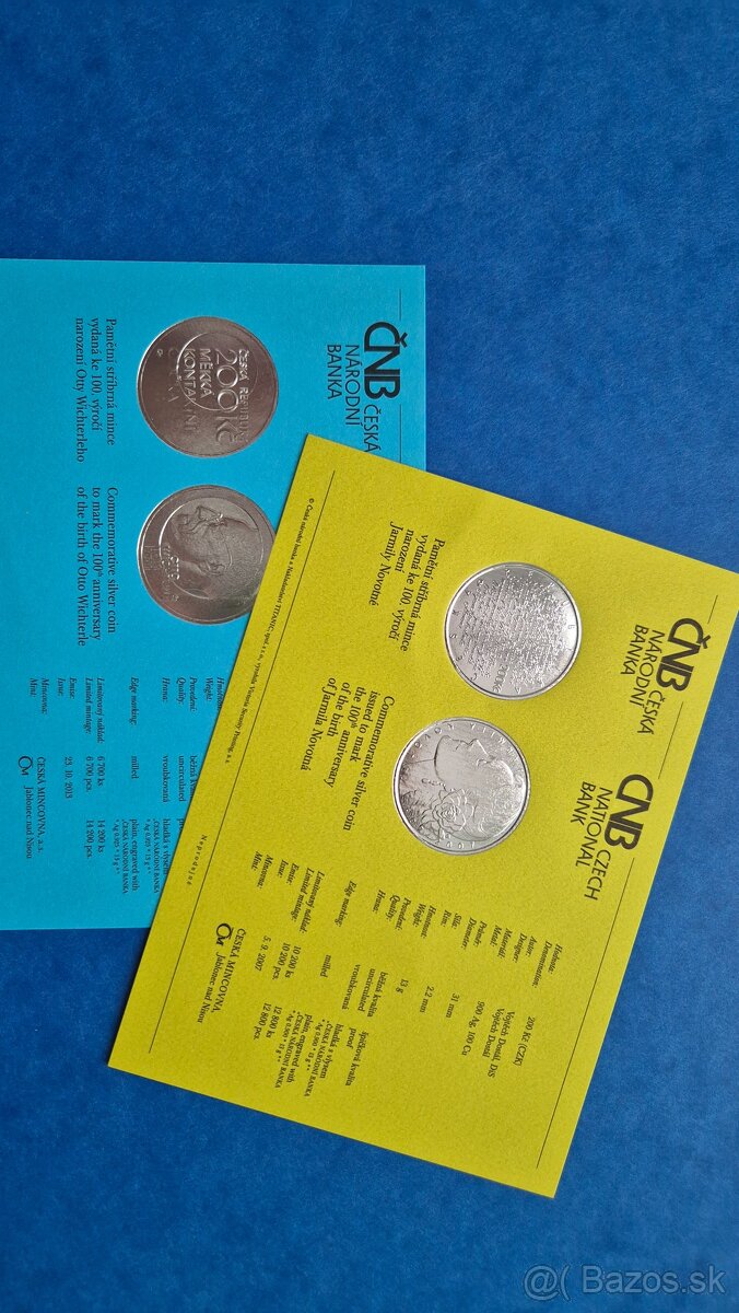 České 200 koruny - PROOF a BK - 3