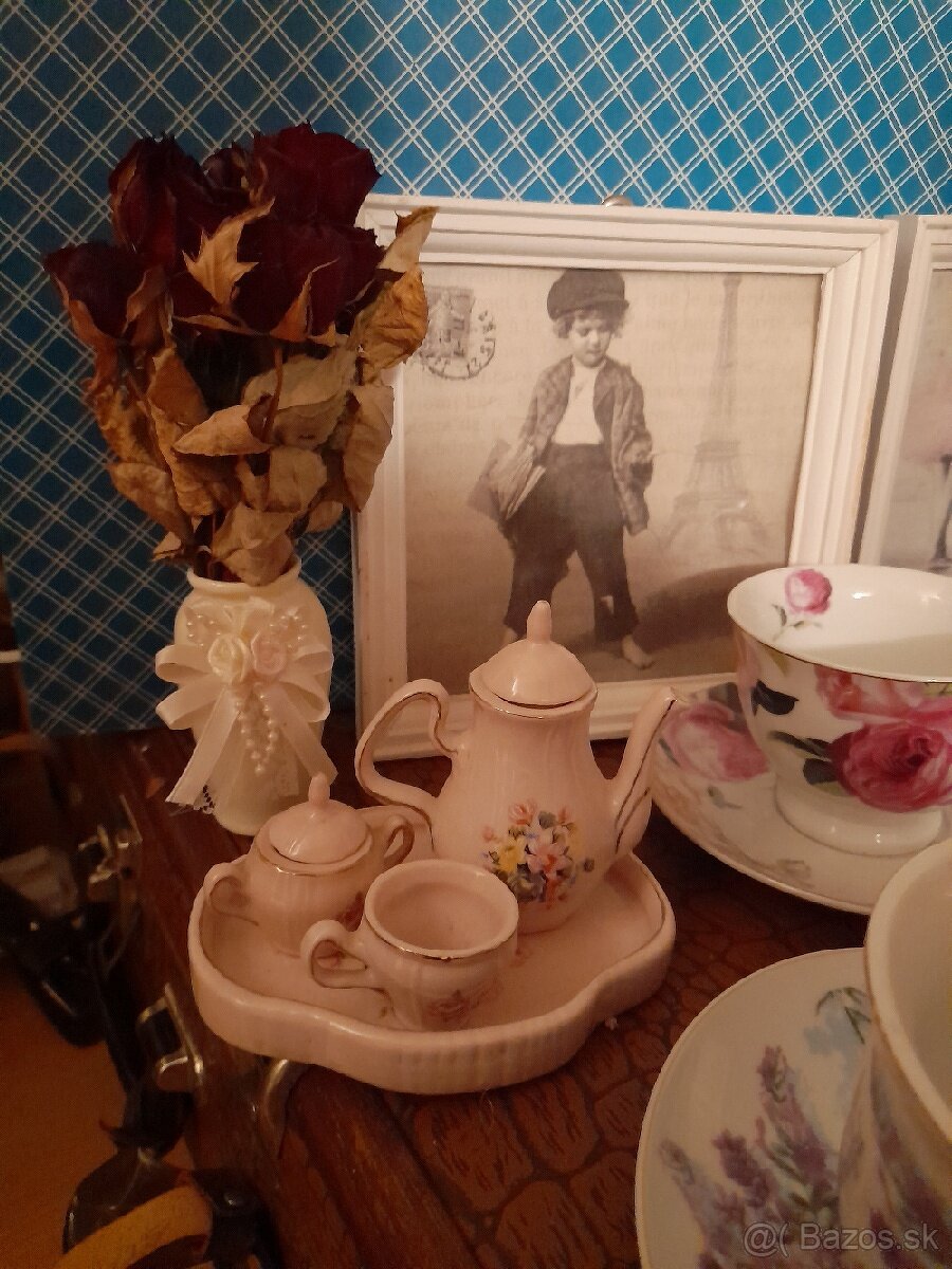 Vintage dekorácie, obrazy, šálky, miniatúra - 3