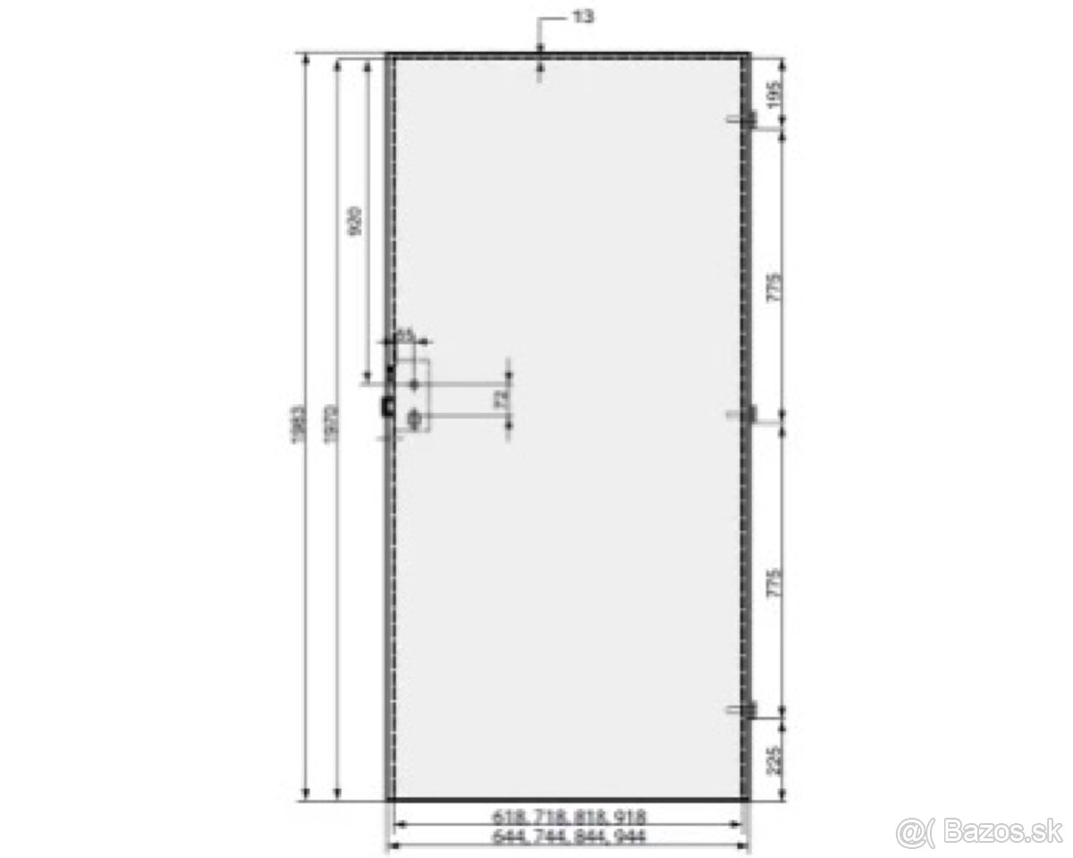 Interiérové dvere 70L - nové - 3