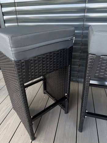 Záhradné ratanové barové stoličky - 3