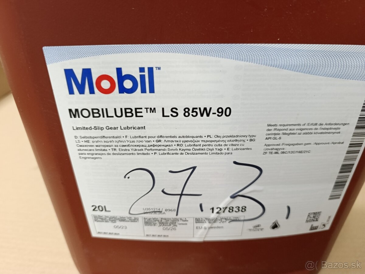 MOBIL MOBILUBE LS 85W-90 - 20l - 3
