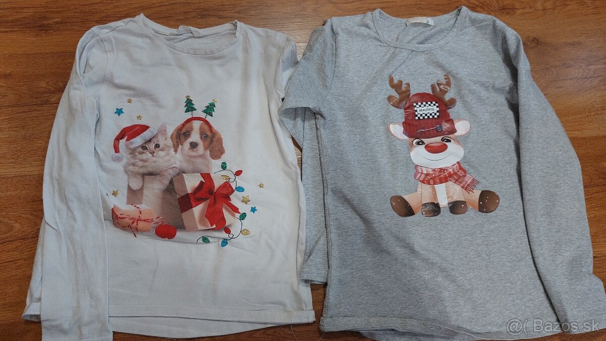 Predam vianocne tricka a nohavice v.140 - 3