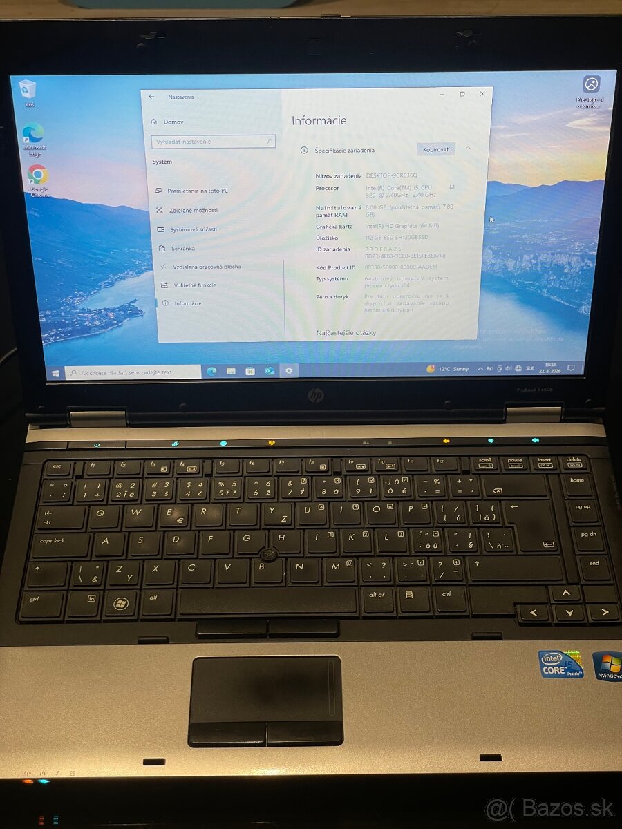 HP ProBook 6450b | i5 | 8GB RAM | 120GB SSD | Win 10 - 3