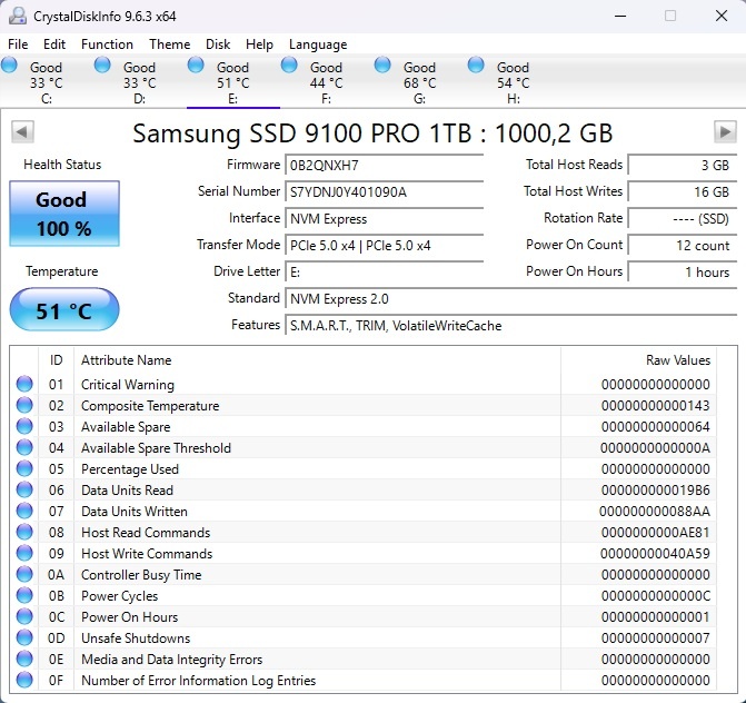 Samsung 9100 PRO 1TB, M.2 2280, NVMe - 3