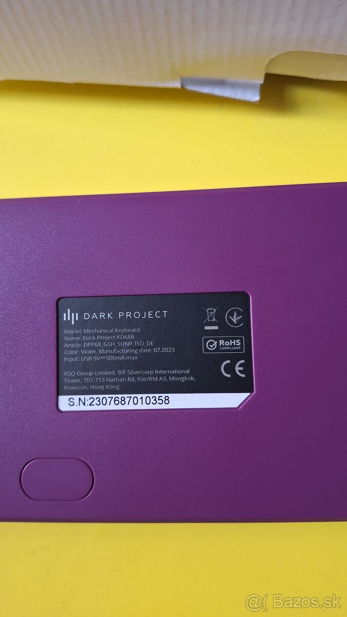 Mechanicka klavesnica, Dark project KD68B - 3