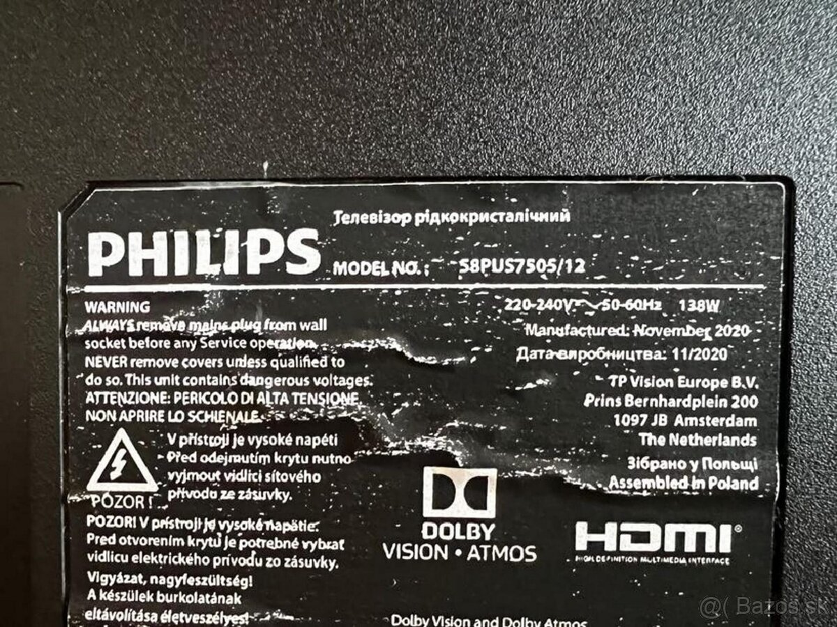 UK UltraHD Smart TV Philips 58PUS7505/12 - 3