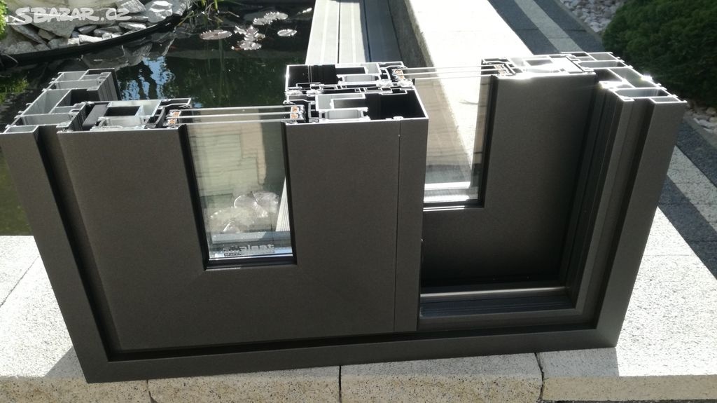 Hs portál hliník 3000x2200mm trojsklo profil Ultraglide. - 3