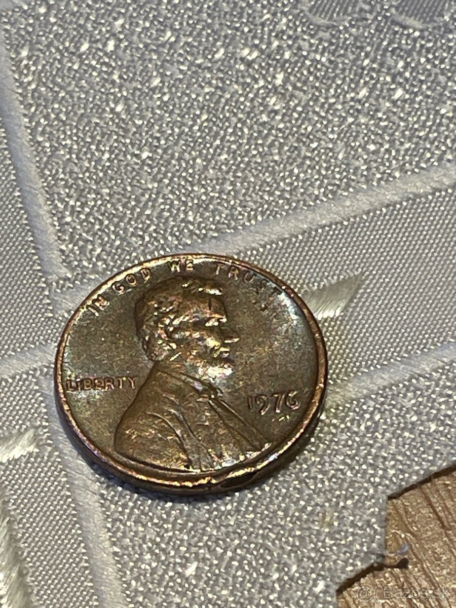 Minca 1 cent USA 1976 vzácna - 3