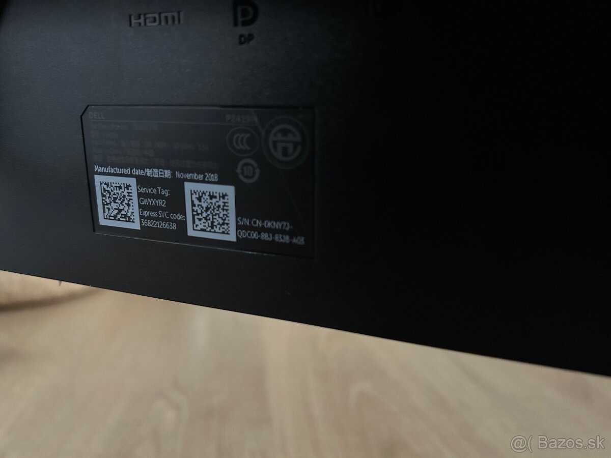 Predám monitor Dell P2419H (24”) – IPS, Full HD - 3