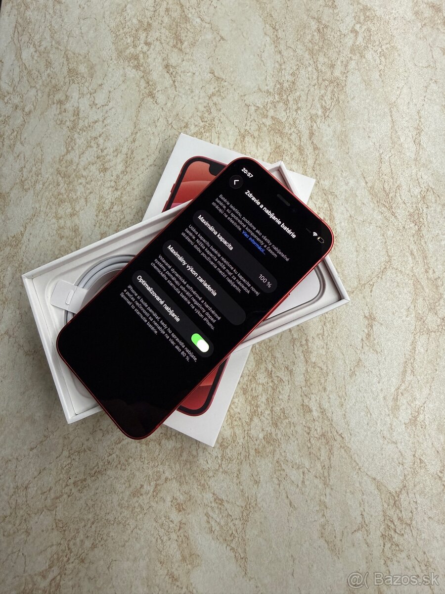 I Phone 12 mini 64gb Red 100%baterka - 3