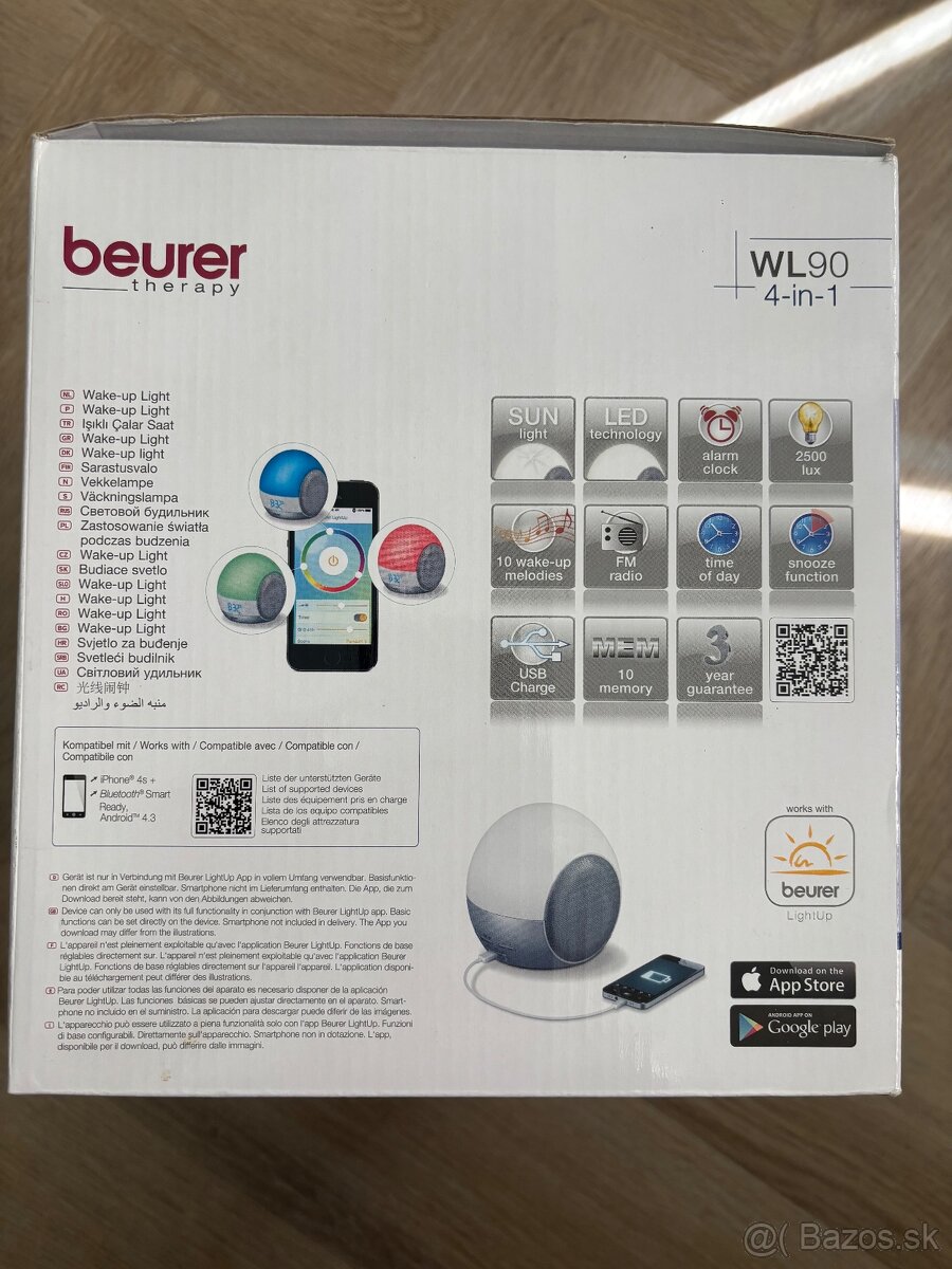 Svetelný rádiobudík/ Lampa na svetelnú terapiu Beurer WL-90 - 3