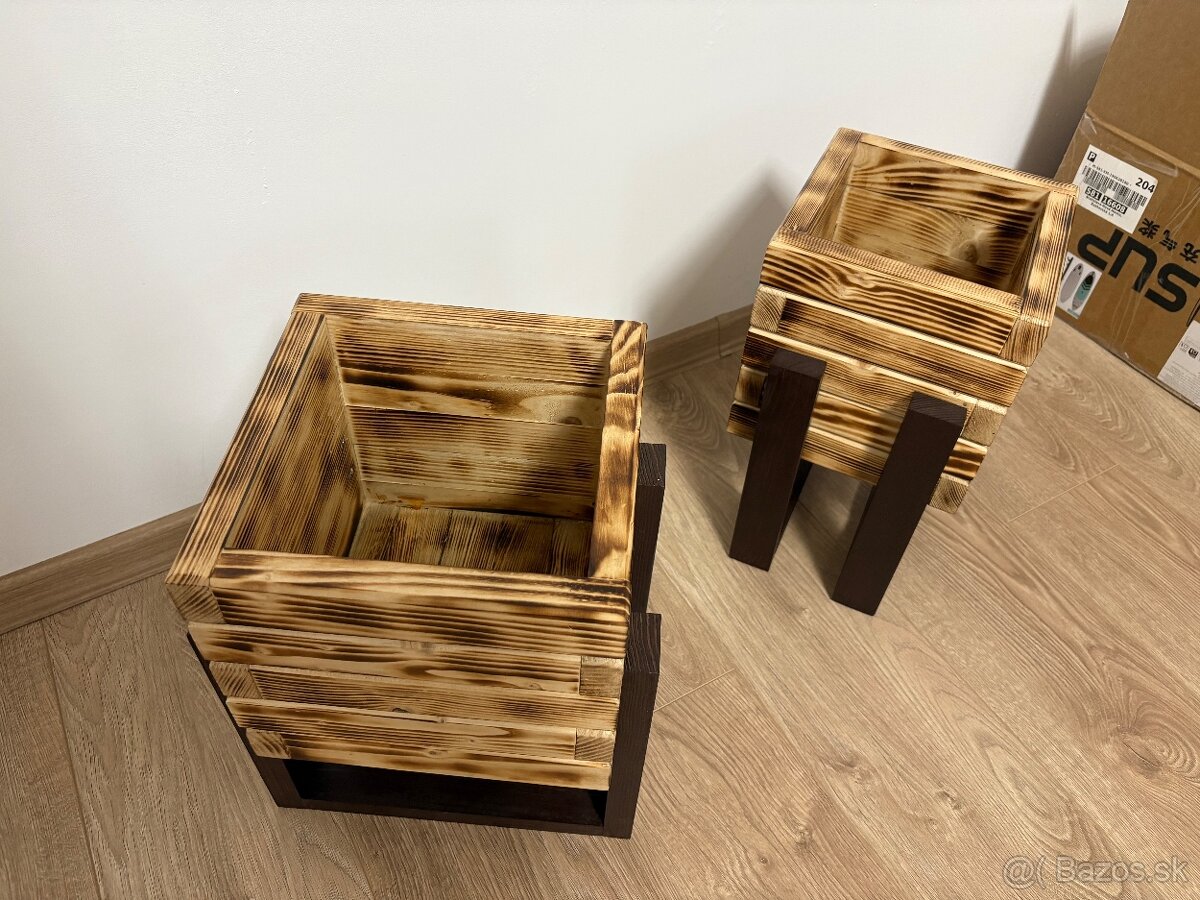 Drevene kvetinace - 3