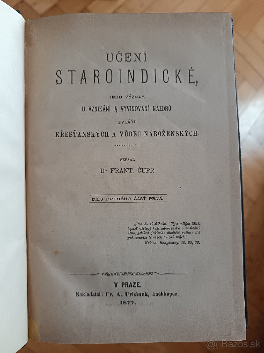 František Čupr - Učení staroindické - 3