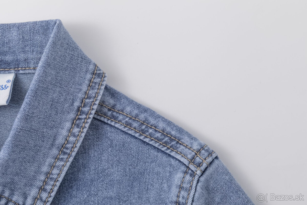 Dievčenská rifľová bunda s volánikmi – nová - 3