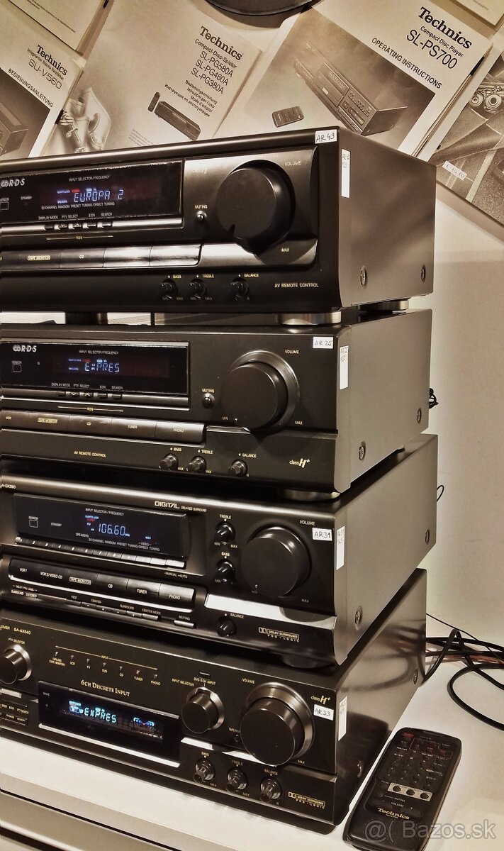 SERIA receiver TECHNICS + RDS, vyber DO, anteny AM/FM = Re2 - 3