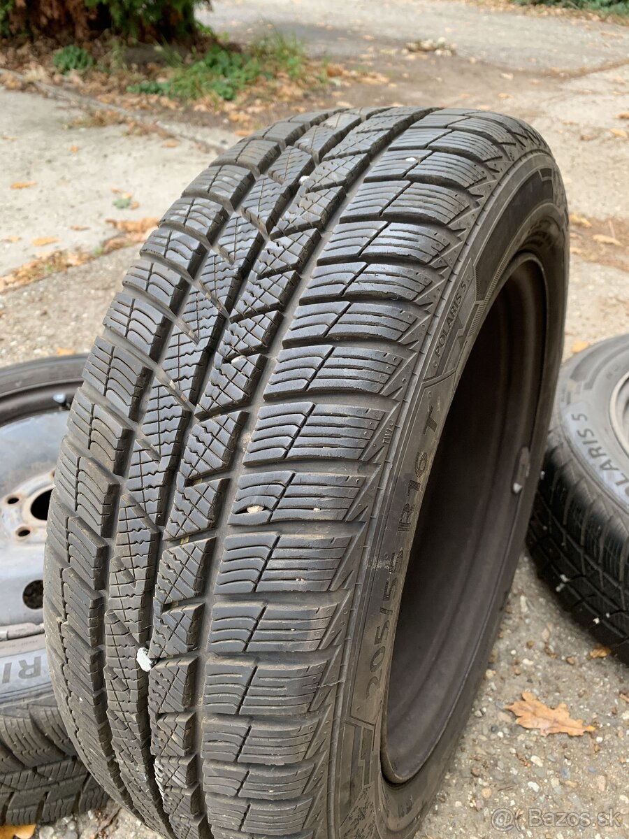 4 ks zimné pneumatiky Barum Polaris 5 na plechových diskoch - 3